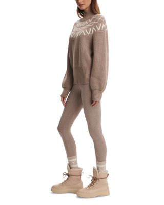 Marcie Fair Isle Yoke Mock Neck Knit Sweater