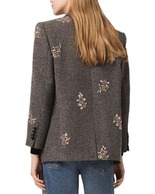 Vivron Embroidered Herringbone Jacket