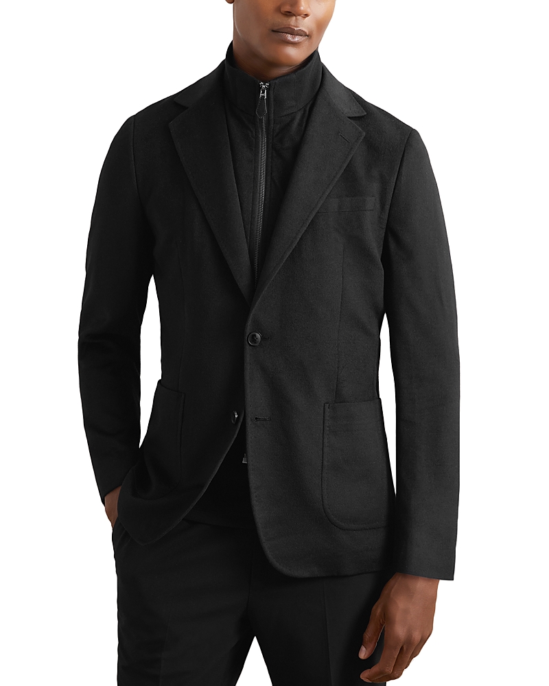 Reiss Modern Fit Removable Vest Blazer In Black