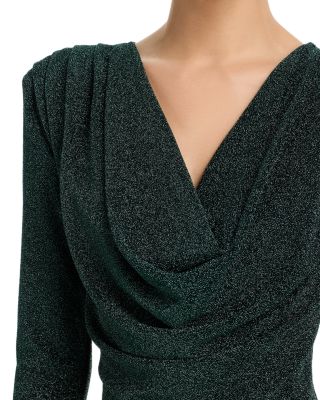 Shimmer Knit Cowl Neck Top - Exclusive