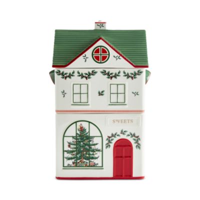 Christmas Tree Christmas Village Canister