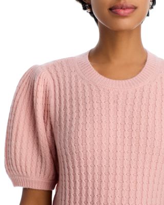 Lucerne Cashmere Crewneck Cable Knit Sweater Top