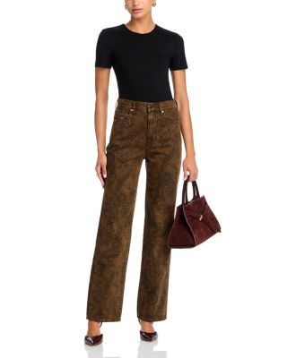 Dylan High Rise Straight Jeans in Lichen/Black