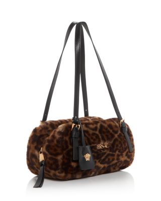 Tag Shearling Bowling Bag