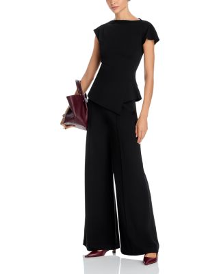 Luelle Crepe Knit Asymmetric Top