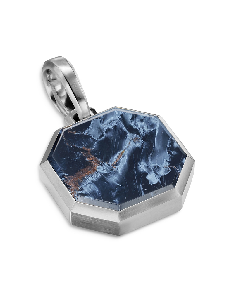 David Yurman Faceted Stone Amulet in Sterling Silver with Pietersite, 16mm · OS