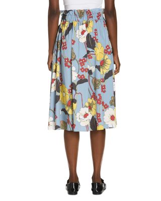 Floral Flared Mid Length Skirt