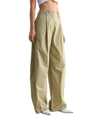 High Rise Pintuck Wide Leg Pants