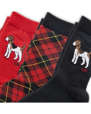 Dog Plaid Socks, Pack of 3