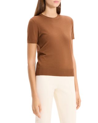 Lightweight Wool Short Sleeve Top