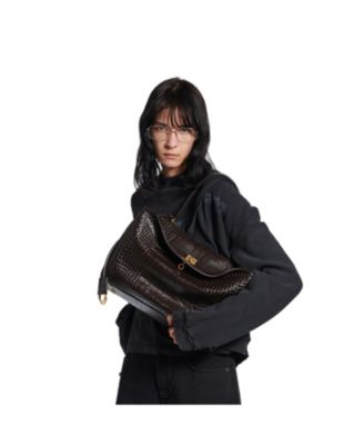 Rodeo Medium Handbag Crocodile Embossed