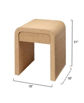  Montecito 1-Drawer Raffia Side Table