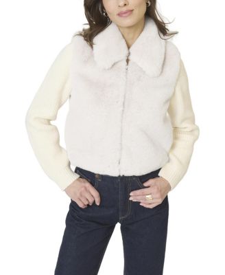 Women's Gia Cropped Fur Sweater