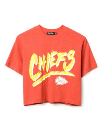 Women's NFL Kansas City Chiefs Thrill Mock Neck Crop Tee