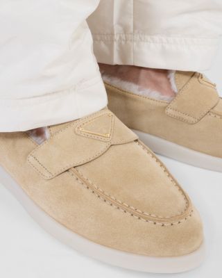  Women's Suede and Shearling Loafers