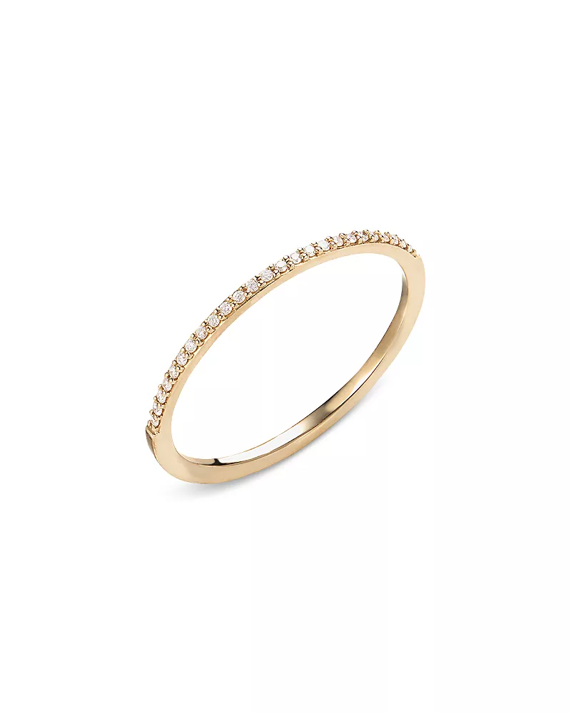 Lana Jewelry 14K Yellow Gold Diamond Stack Ring