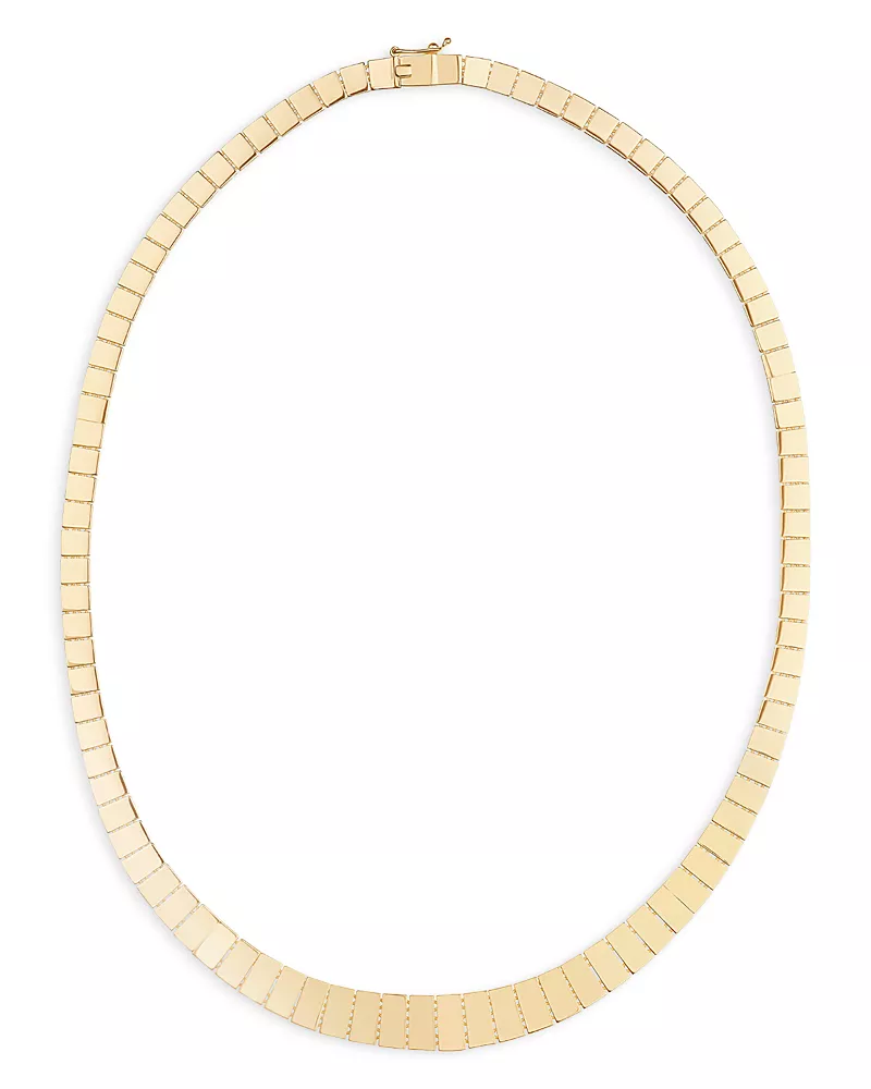 Lana Jewelry Graduating Flash Tile Chain Necklace in 14K Yellow Gold