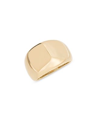 Curved Bubble Hollow Ring in 14K Yellow Gold