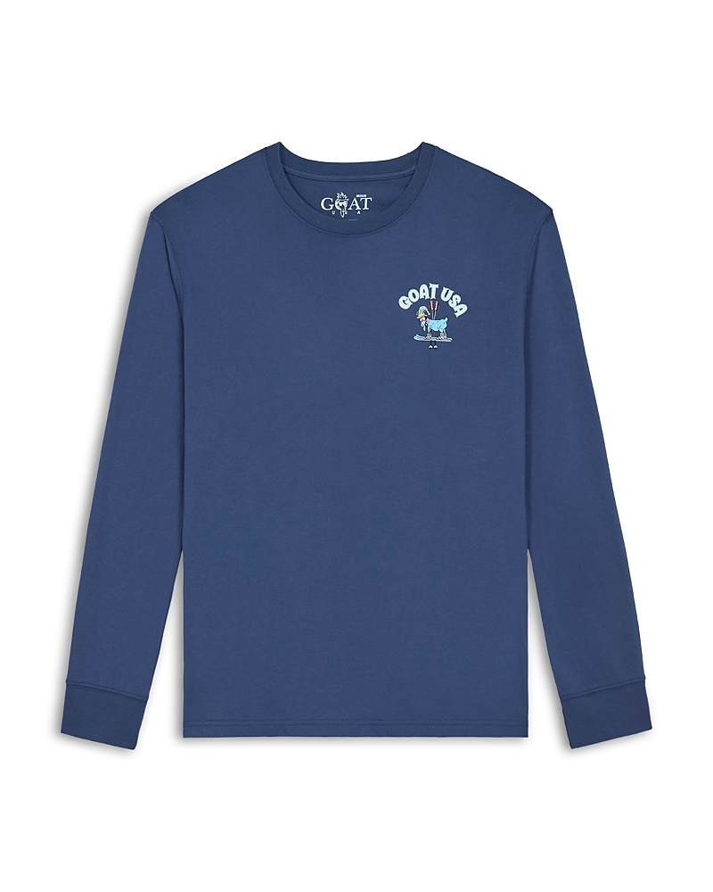 Goat Usa Boys' Mountain Club Long Sleeved Tee - Big Kid In Blue