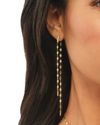 14K Yellow Gold Blake Chain Front to Back Earrings