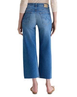 Saige Mid Rise Wide Leg Crop Jeans in 13 Years Allure