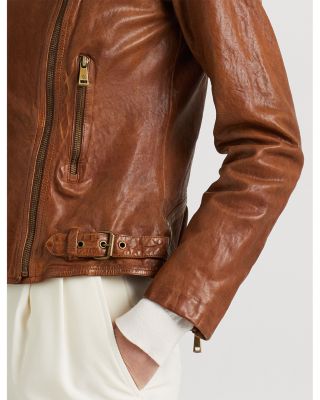 Burnished Leather Moto Jacket