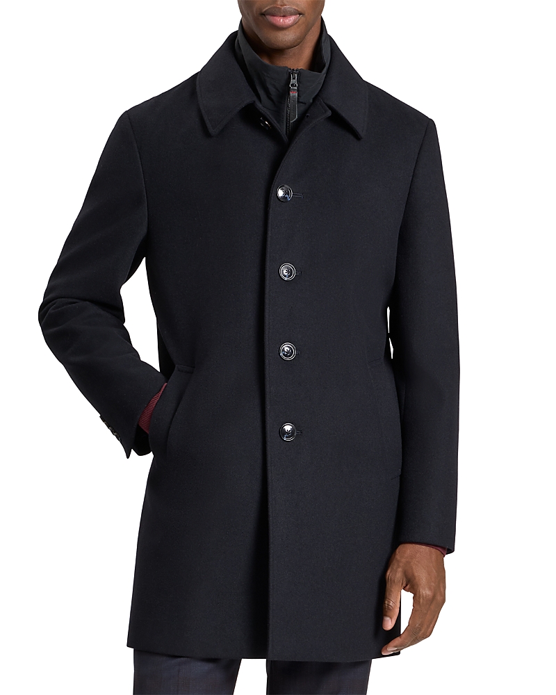 Ted Baker Wimbledon Overcoat In Blue