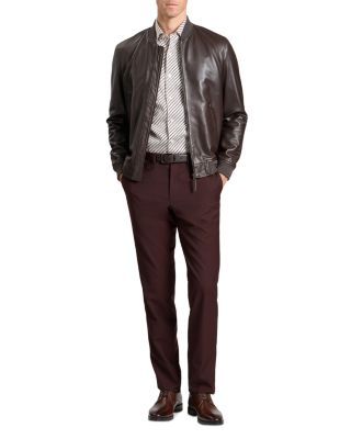 Waggoner Leather Bomber Jacket