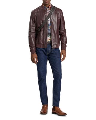 Waggoner Leather Bomber Jacket
