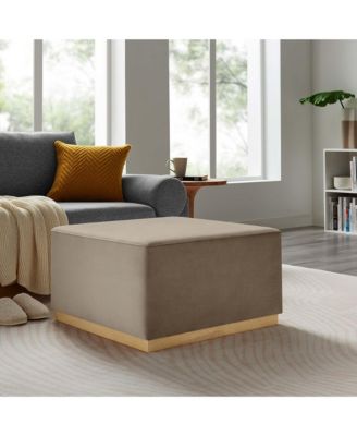  Tilden Large 28" Square Performance Velvet Upholstered Ottoman