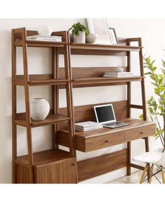 Bixby 2-Piece Wood Office Desk and Bookshelf