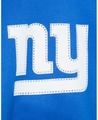  Women&#39;s NFL New York Giants Bling Flea Market Crop Fleece