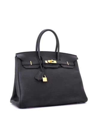 Birkin 35 Handbag Black Togo with Gold Hardware