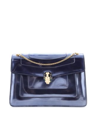 Medium Serpenti Forever Shoulder Bag Metallic Leather