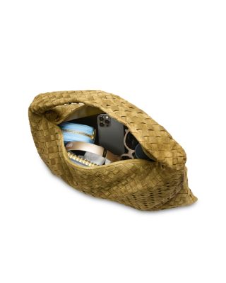 Intrecciato Suede Shoulder Bag