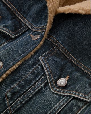 Donna Sherpa Lined Denim Jacket