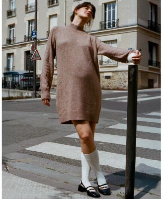  The Cozy Pointelle Poise Mini Maternity Dress