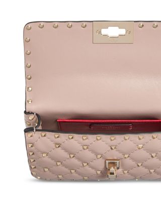 Small Rockstud Embellished Quilted Leather Shoulder Bag