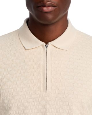 Regular Fit Zip Front Polo Shirt