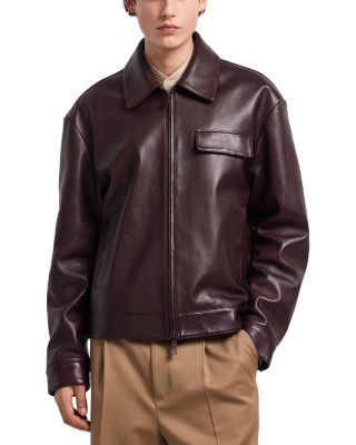 Leather Zip Front Jacket