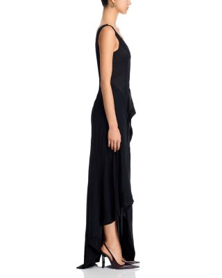 Draped Asymmetric Dress