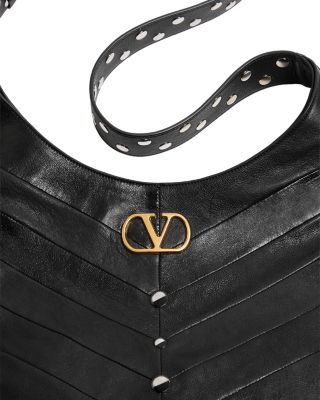 Hoboho Studded Chevron VLogo Hobo Shoulder Bag