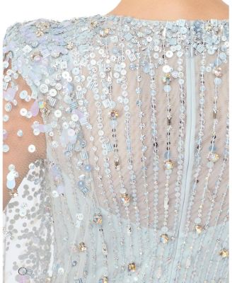 Blaize Sequin-embellished Cape Maxi Dress