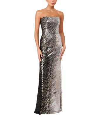 Caron Sequin-embellished Strapless Maxi Dress