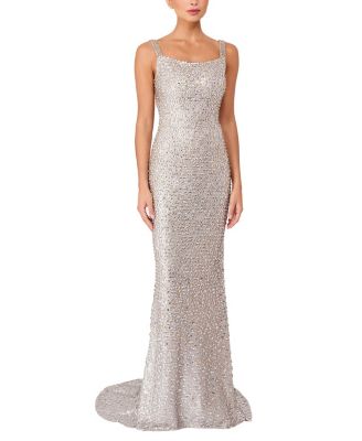 Lotus Sequin-embellished Open-back Maxi Dress