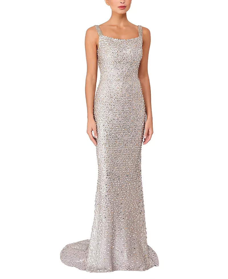 Jenny Packham Lotus Sequin-embellished Open-back Maxi Dress