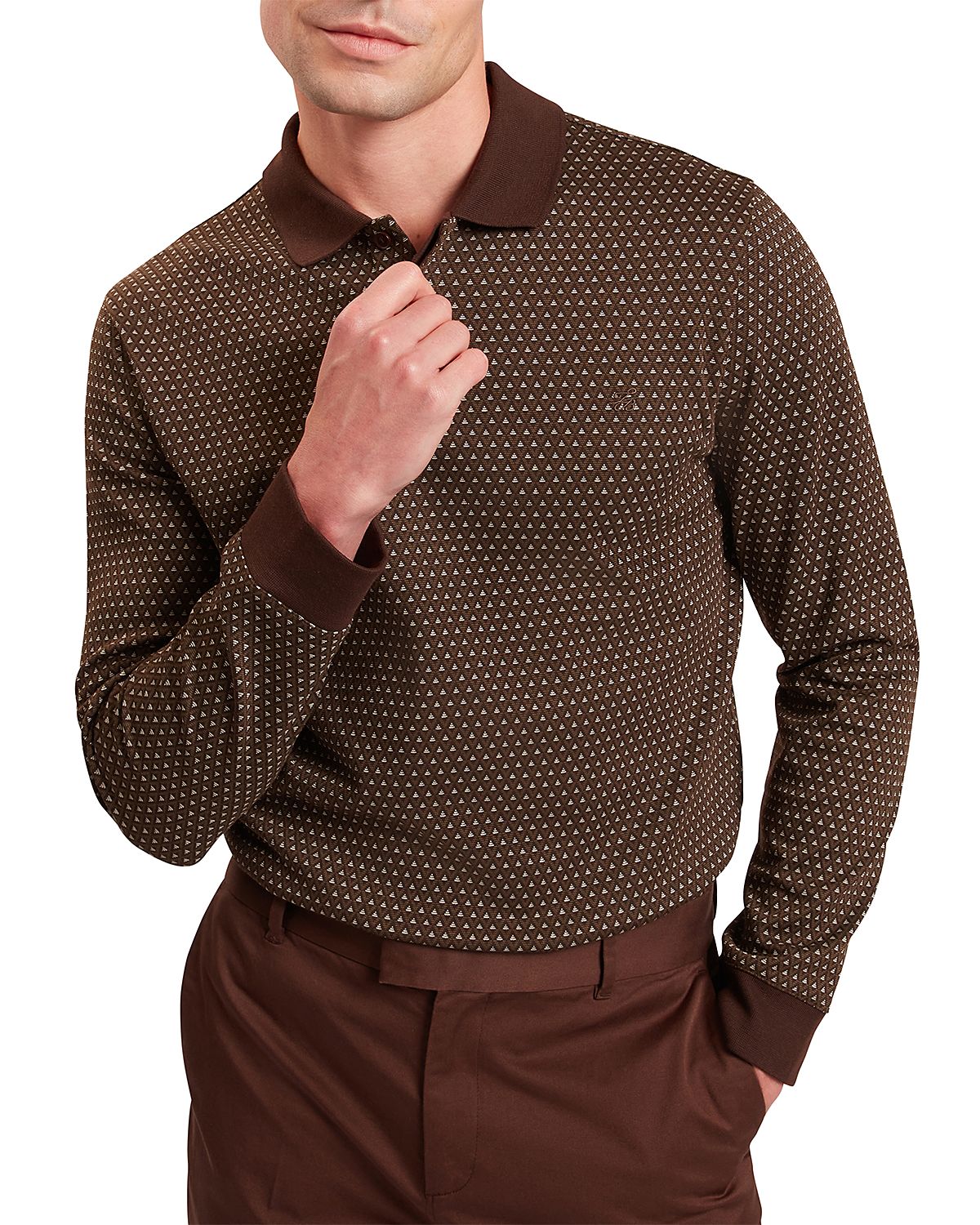 Ted Baker Durand Geo Jacquard Polo Shirt
