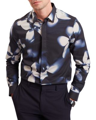Wrenin Regular Fit Photographic Floral Shirt