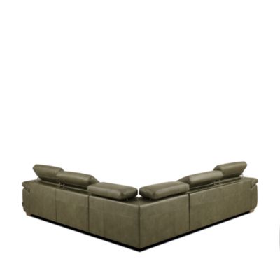 Dormitina 4-Piece Power Reclining Leather Sleeper Sectional