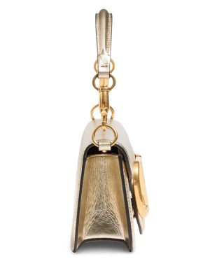 Locò Small Metallic VLogo Shoulder Bag